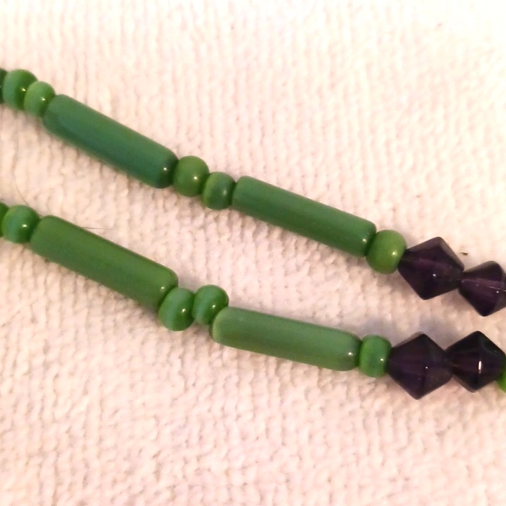Vintage GEMSTONES 10"Necklace Jade Garnet Pearls Agate Gemstones Southwest Boho - Picture 9 of 9